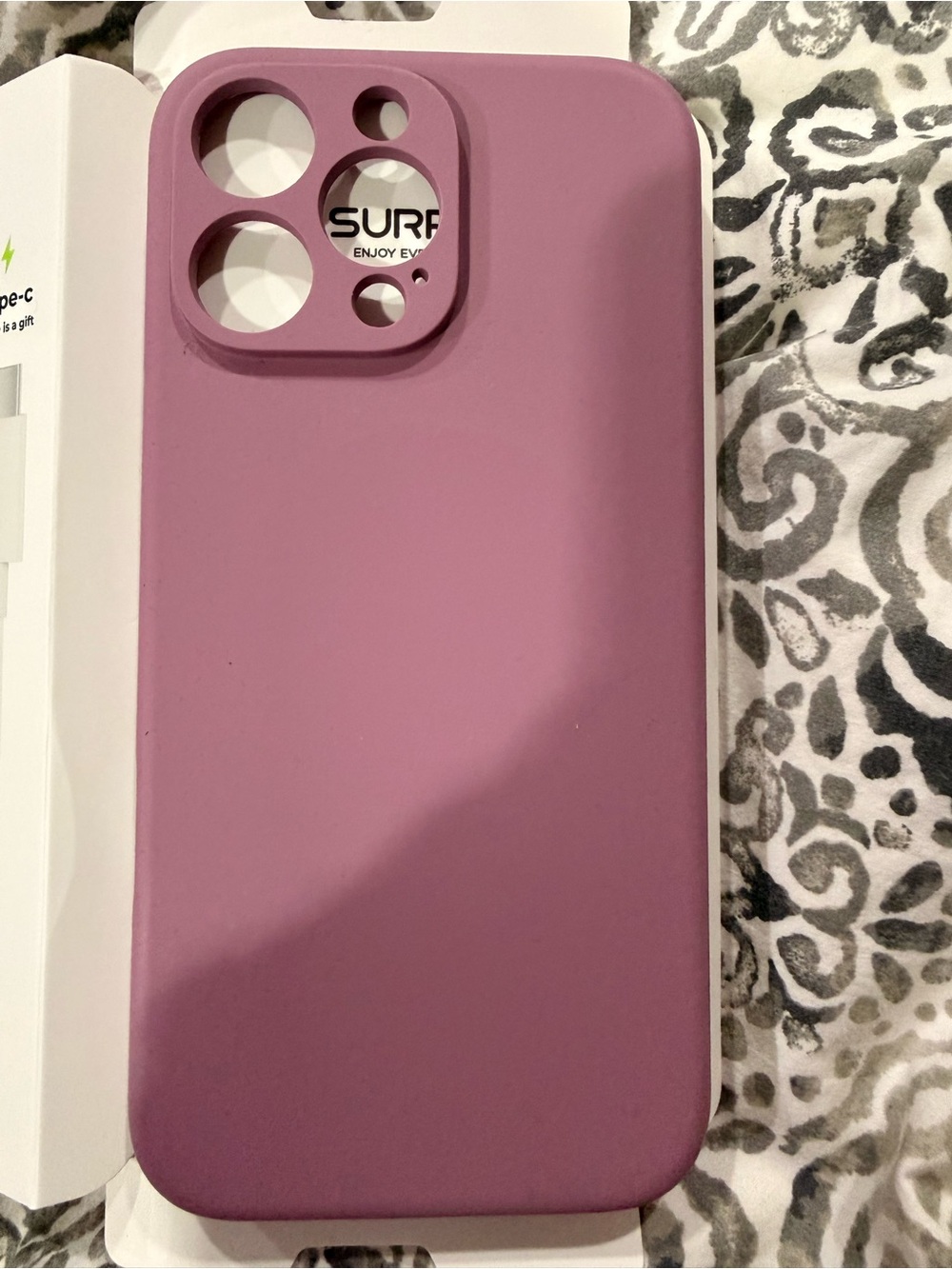 Purple Silicone Phone Case - Protective Camera Cutout
